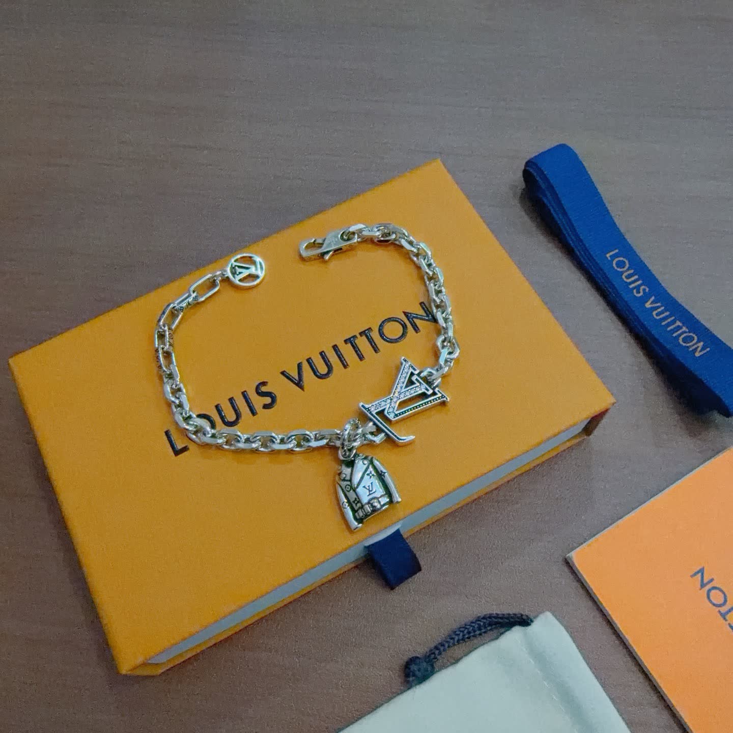 Louis Vuitton Silver Charm Bracelet